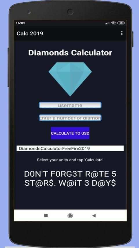 Diamond * FREE-FIRE Calculator Free स्क्रीनशॉट 4