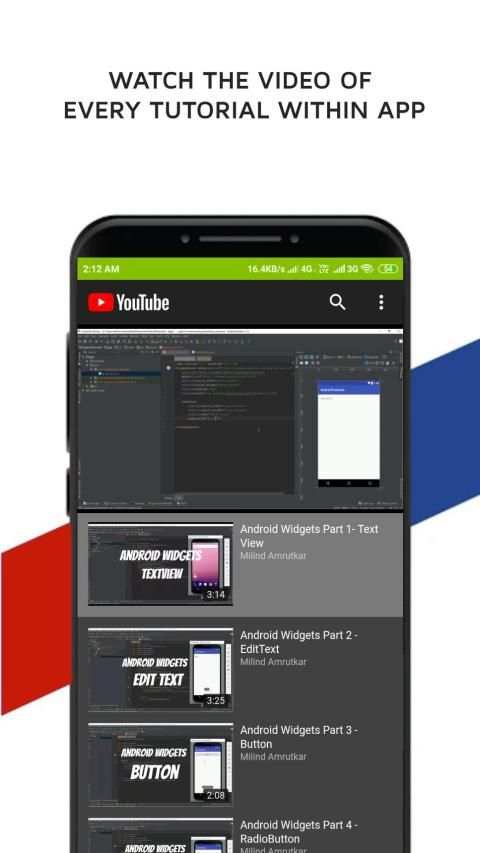 Android Tutorial: Source Code,Live Demo,Video,Quiz screenshot 2