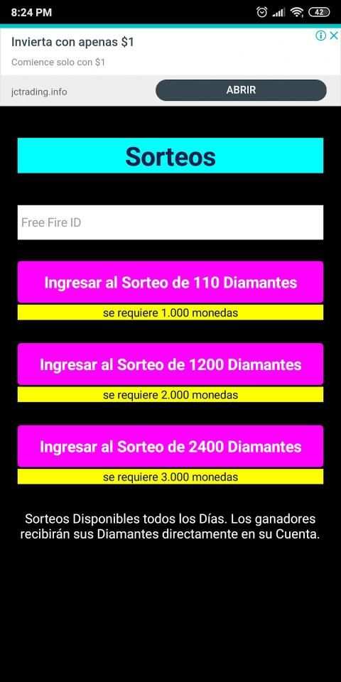 Diamonds Free Fire Free screenshot 2