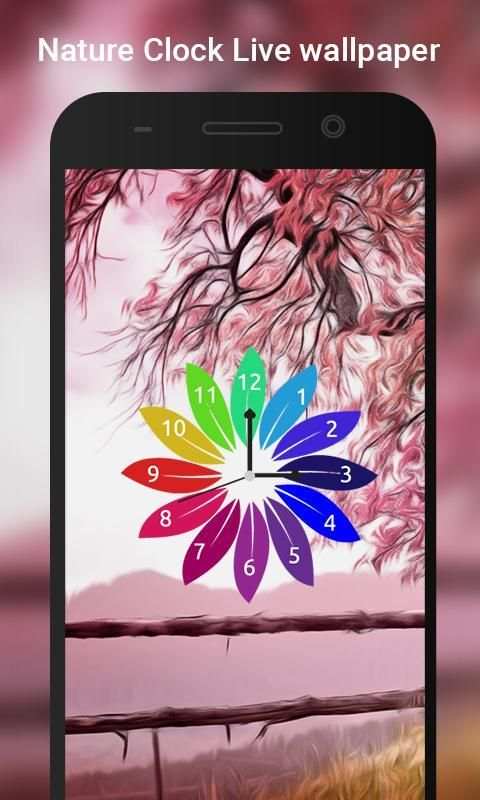 Nature Clock Live wallpaper स्क्रीनशॉट 3