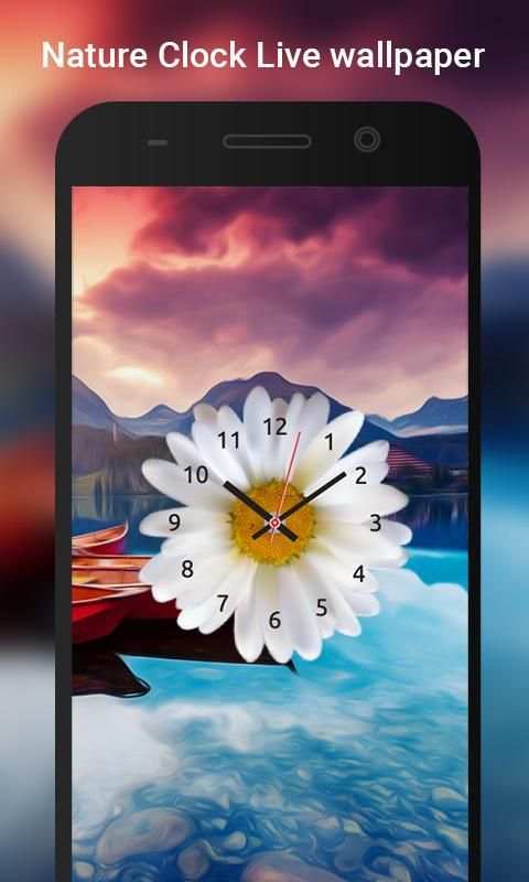 Nature Clock Live wallpaper स्क्रीनशॉट 7