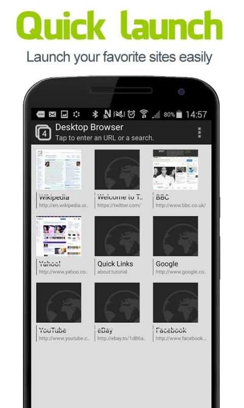 Fast Browser for Android Phone screenshot 1