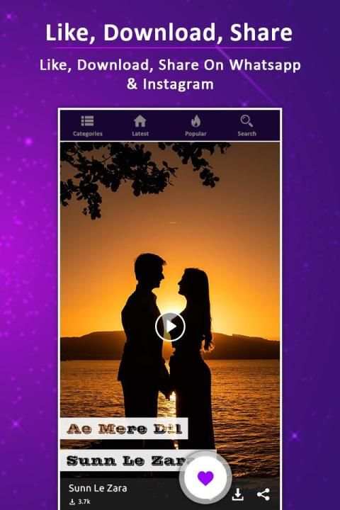 Photo + Music + Lyrics = Lyrical Video Status स्क्रीनशॉट 3