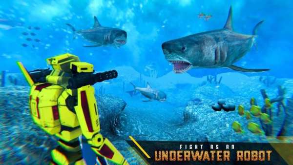 Shark Robot Shooter: Underwater Shooting Game screenshot 2