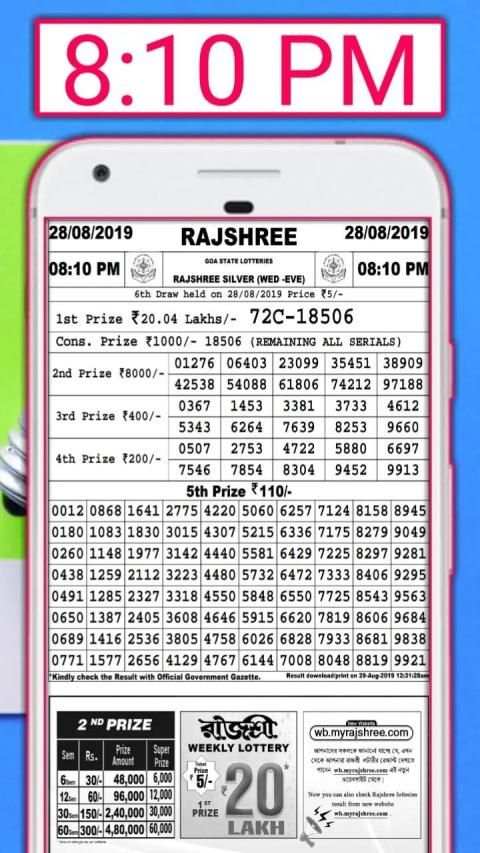 Goa Rajshree Lottery Result screenshot 2