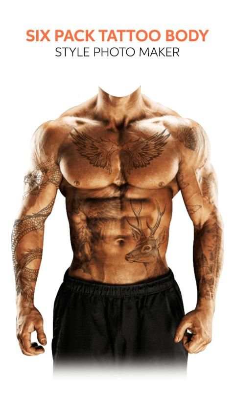 Six Pack Tattoo Body Style Photo Maker screenshot 5