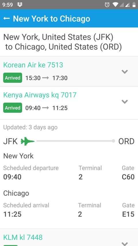 Flight Status स्क्रीनशॉट 2