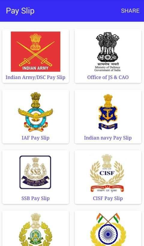 PaySlip ALL DEFENCE FORCES स्क्रीनशॉट 1