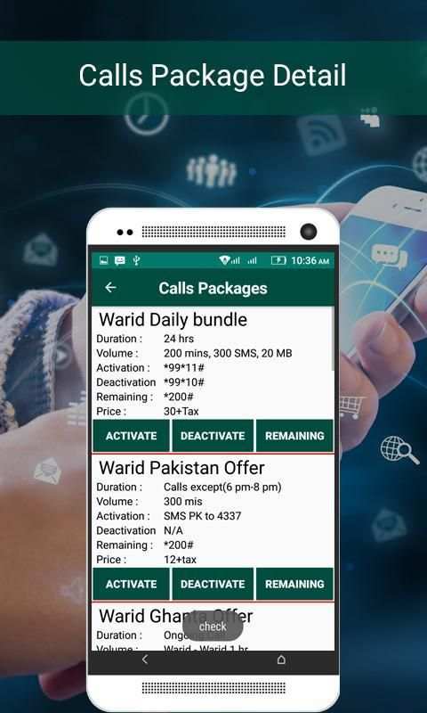 Mobile Packages Pakistan - Mobile Network Packages screenshot 1
