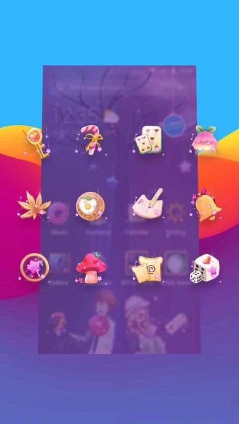 Cartoon love heart APUS launcher free theme स्क्रीनशॉट 3