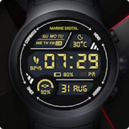 Marine Digital Watch Face & Clock Live Wallpaper