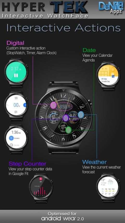 Hyper Tek HD WatchFace Widget & Live Wallpaper screenshot 27