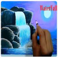 Drawing Scenery Waterfall