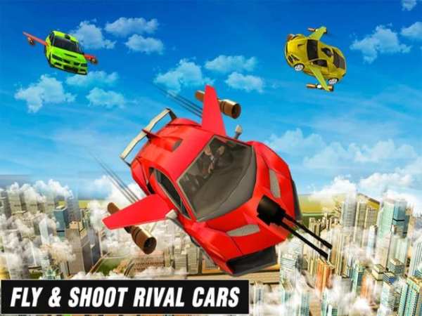 Futuristic Flying Car Shooting: Real Auto Combat स्क्रीनशॉट 5