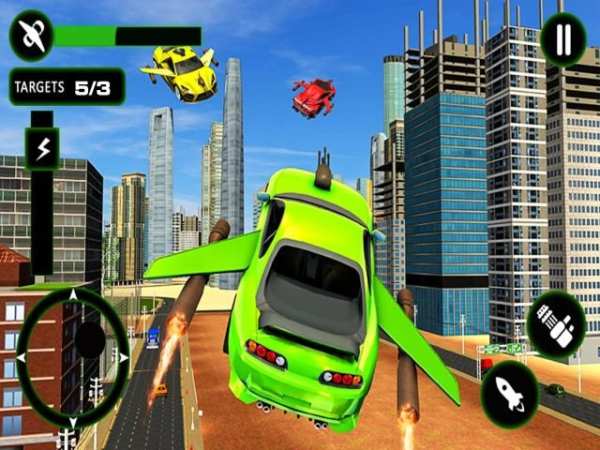 Futuristic Flying Car Shooting: Real Auto Combat स्क्रीनशॉट 3