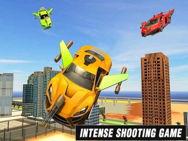 Futuristic Flying Car Shooting: Real Auto Combat स्क्रीनशॉट 2