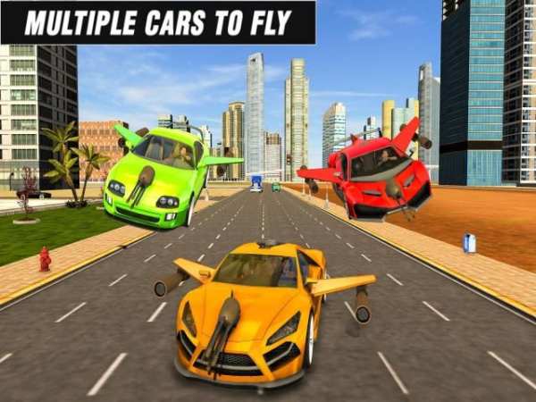 Futuristic Flying Car Shooting: Real Auto Combat स्क्रीनशॉट 1