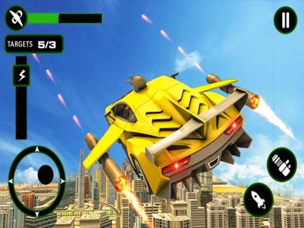 Futuristic Flying Car Shooting: Real Auto Combat स्क्रीनशॉट 4