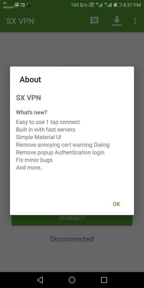 SX VPN screenshot 1