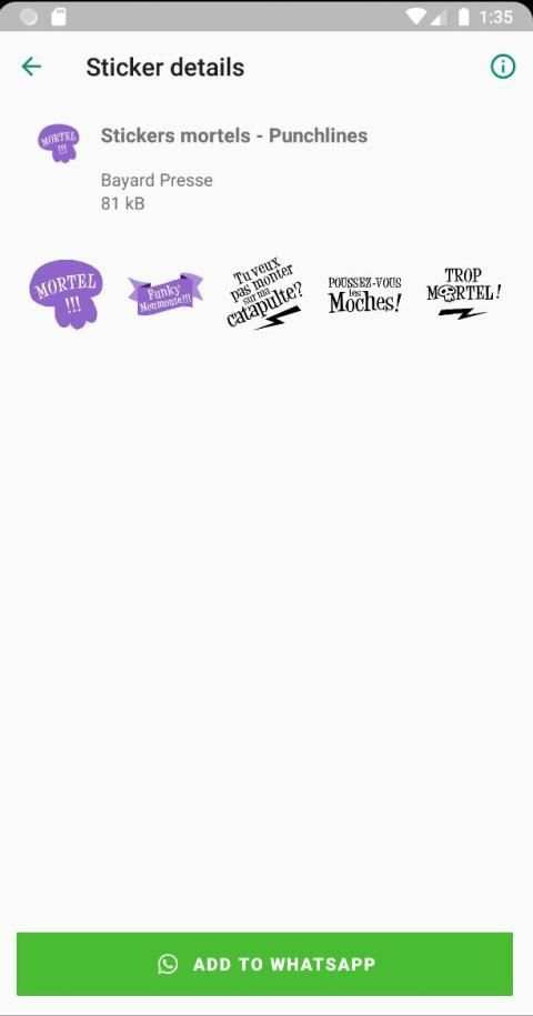 Stickers mortels WhatsApp screenshot 3