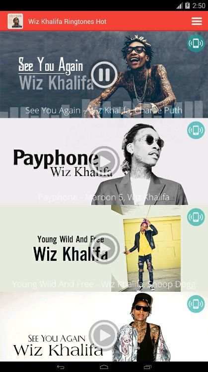 Wiz Khalifa Ringtones Hot screenshot 4