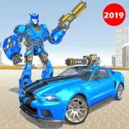 Police Robot Car Rampage: New robot shooting Games