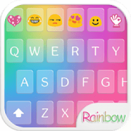 Rainbow Love - Emoji Keyboard with Call Screening आइकन