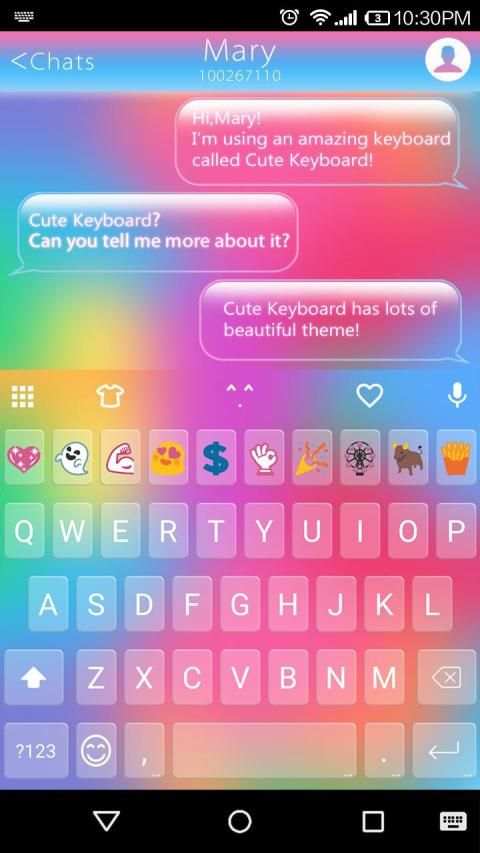 Rainbow Love - Emoji Keyboard with Call Screening स्क्रीनशॉट 8