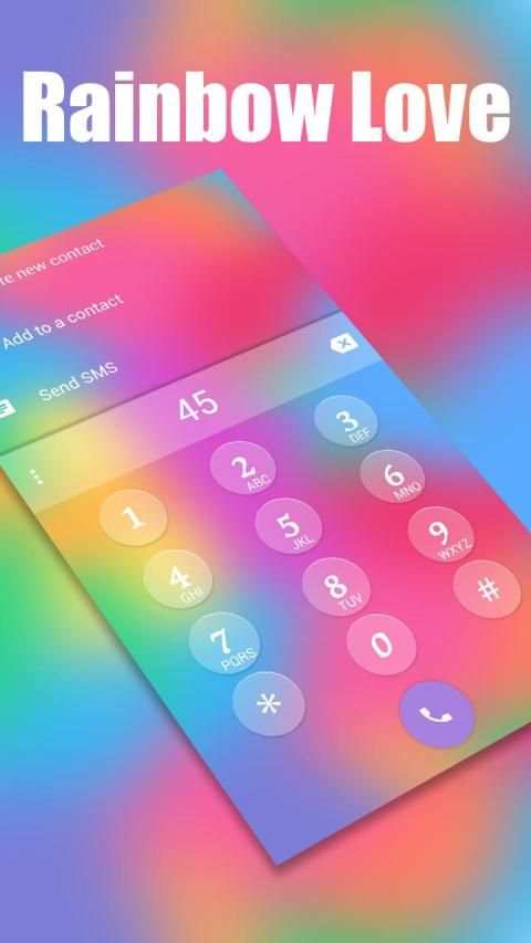 Rainbow Love - Emoji Keyboard with Call Screening स्क्रीनशॉट 1