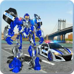 US Police Car Real Robot Transform: Robot Car Game