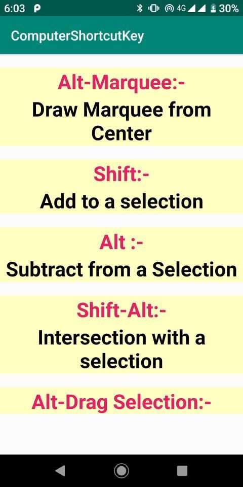 Computer Shortcut Key - Keyboard Shortcut Offline स्क्रीनशॉट 2