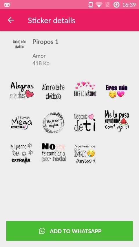 * Stickers Frases de amor para WhatsAp 2020 screenshot 2