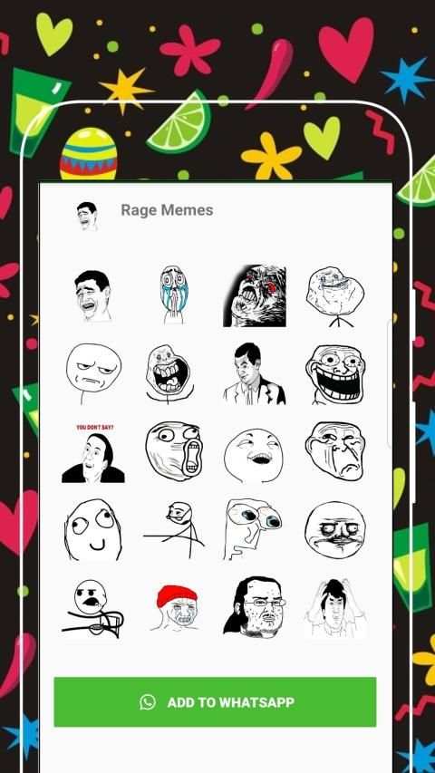 ** Nuevos Stickers Graciosos - Memes con Frases screenshot 2