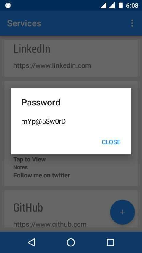 Mini Password Manager स्क्रीनशॉट 6