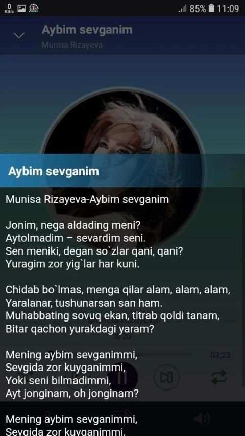 Munisa Rizayeva qo'shiqlari screenshot 1