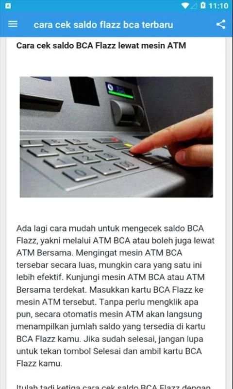 Cara Cek Saldo Flazz Bca Terbaru screenshot 1