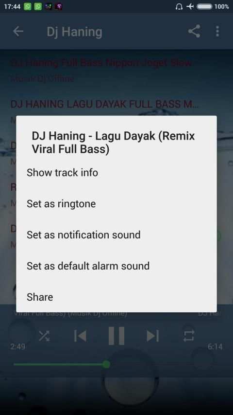 Dj Haning Full Bass Mp3 Offline screenshot 1