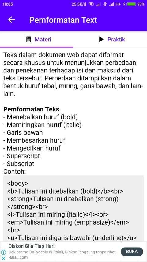 Buku Pemrograman (versi baru Belajar HTML) screenshot 4