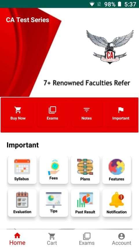 CA Test Series - An Online Test Series स्क्रीनशॉट 1