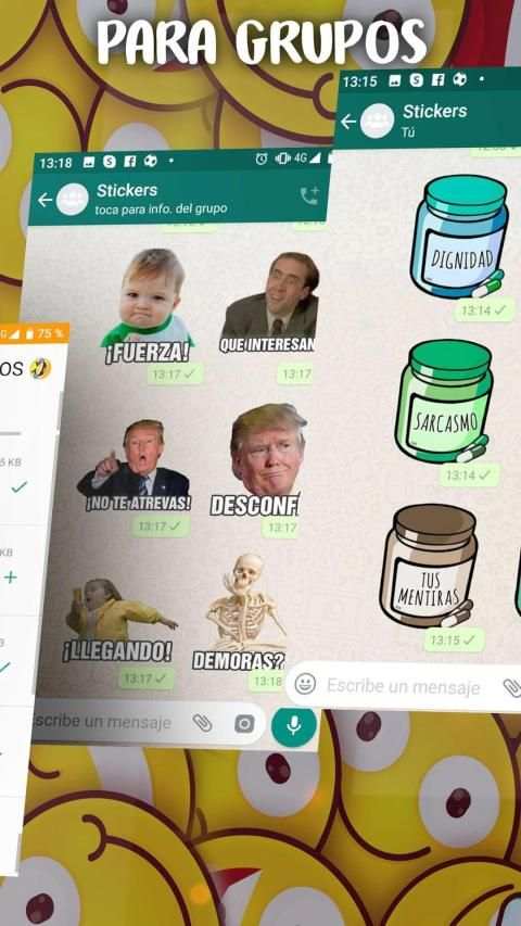 Stickers graciosos con frases para WhatsApp screenshot 2
