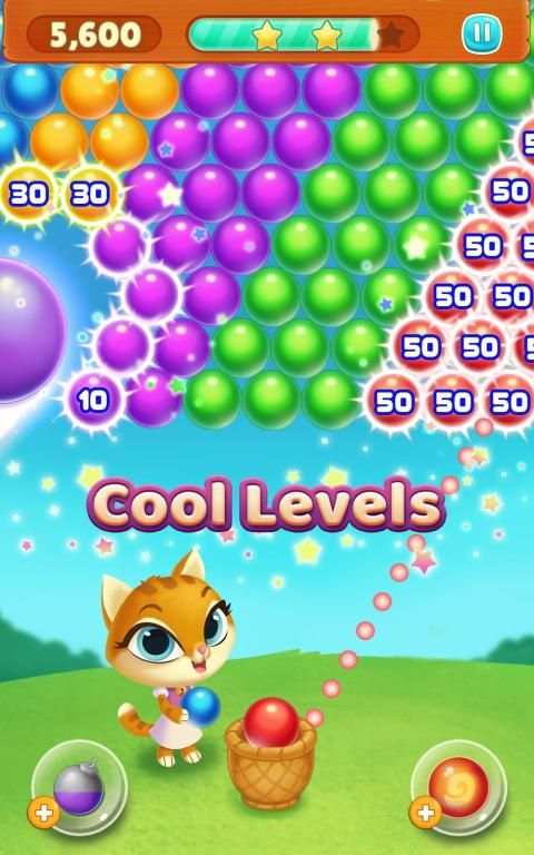 Kitty Pop Bubble Shooter स्क्रीनशॉट 2