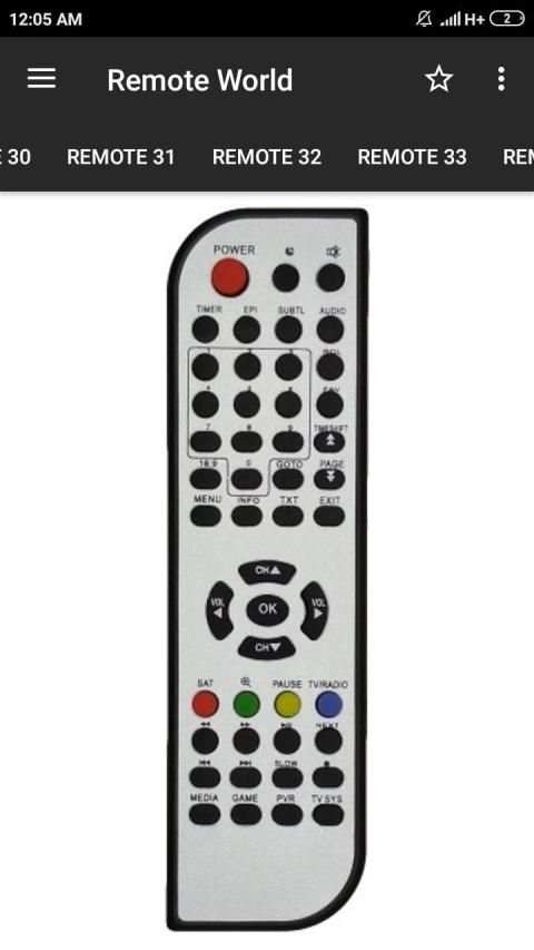 DD Free Dish Remote Control (36 in 1) स्क्रीनशॉट 2