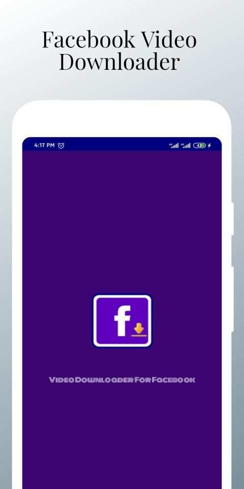 Video Downloader For Facebook (HD & SD) स्क्रीनशॉट 1