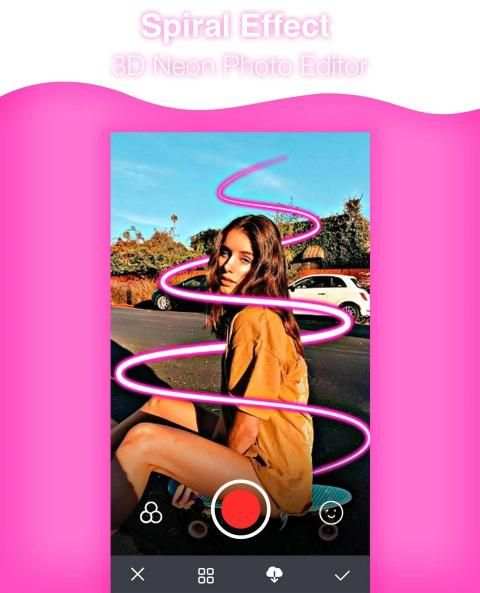 Spiral Effect - 3D Neon Photo Editor screenshot 5