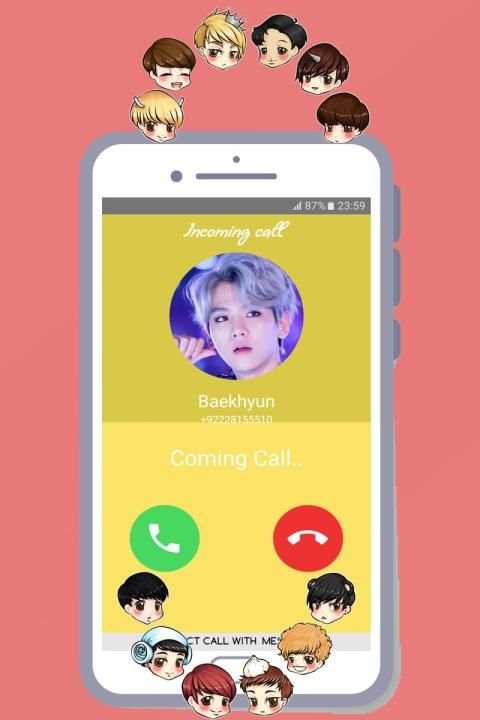Exo Fake Video Call: Call With Exo Idol kpop Prank screenshot 2