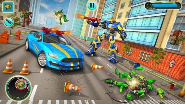 Wild Cheetah Transforming Robot Car Robot Games स्क्रीनशॉट 5
