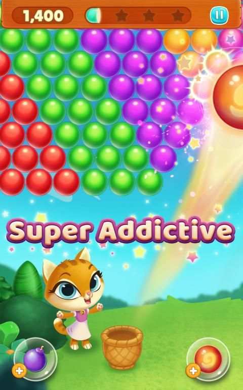 Kitty Pop Bubble Shooter स्क्रीनशॉट 5