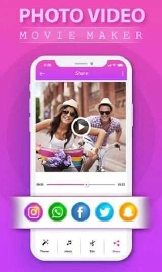 Photo Video Movie Maker With Music Photo Slideshow स्क्रीनशॉट 1