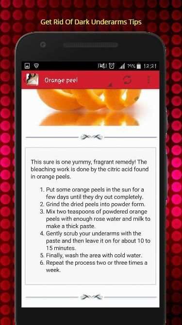 Get Rid Of Dark Underarms Naturally Tips screenshot 1