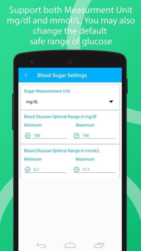 Blood Glucose Tracker (Diabetes Tracker) स्क्रीनशॉट 9